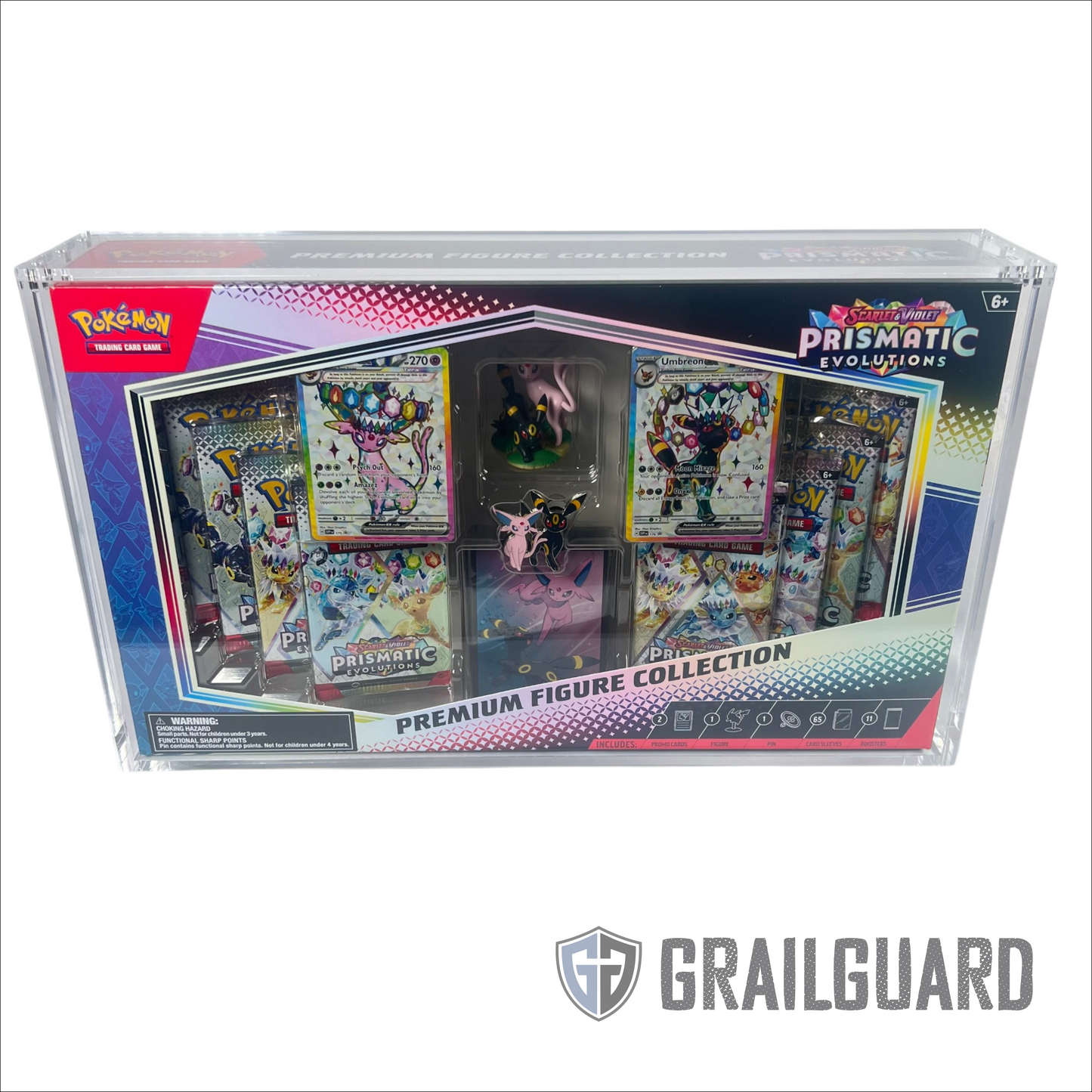 Pokemon Prismatic Evolutions Figure Collection Premium Acrylic Display Protector Case
