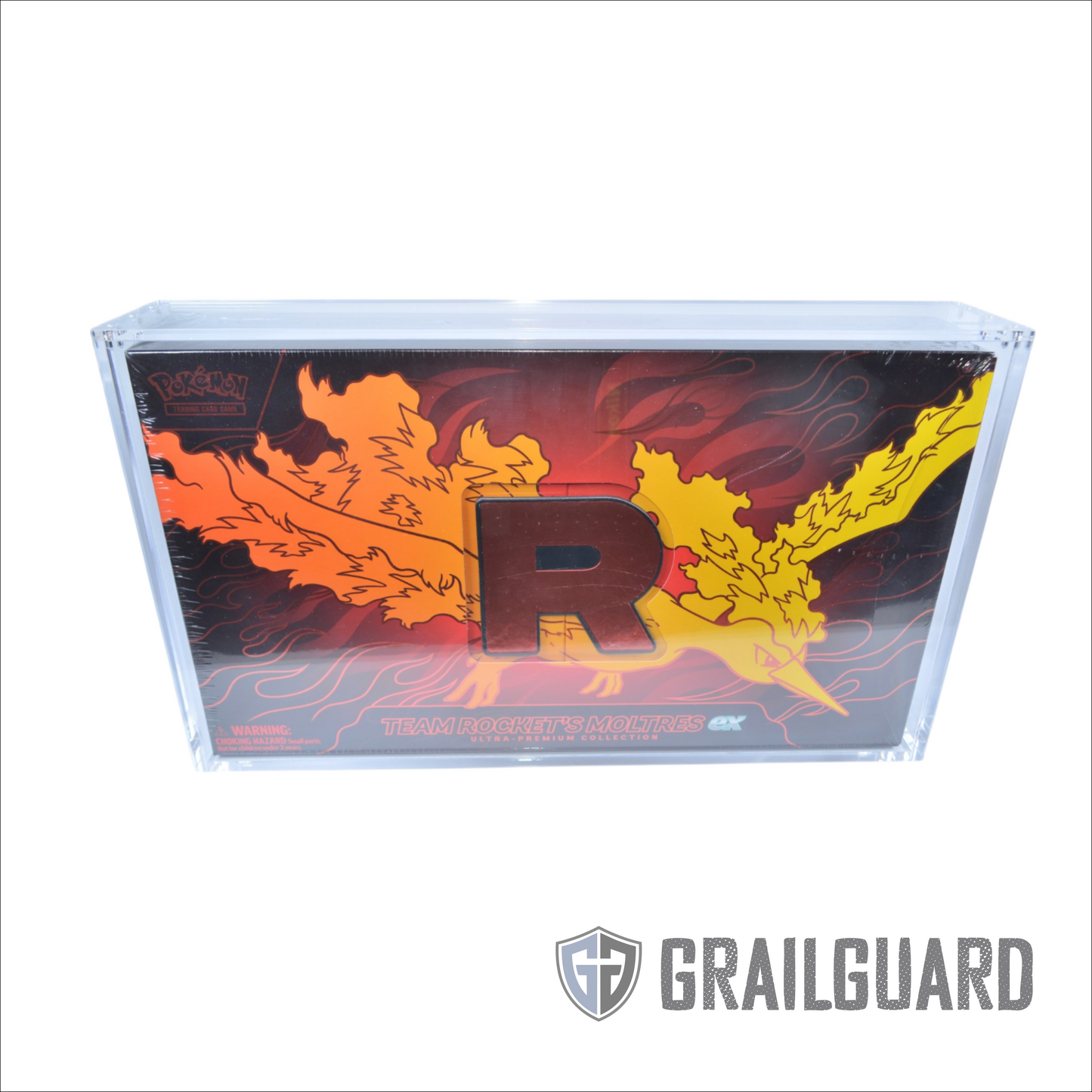 Pokemon Team Rockets Moltres Ultra Premium Collection UPC Premium Acrylic Display Protector Case
