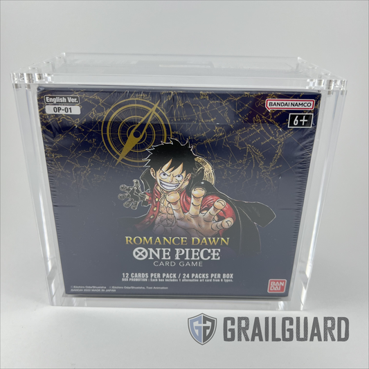 One Piece English Booster Box Acrylic Display Protector Case All Sizes OP01-12