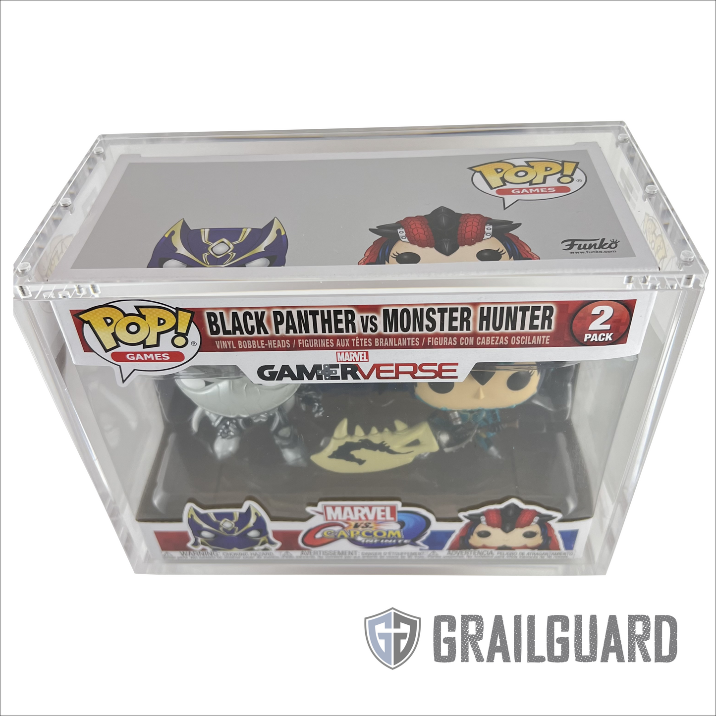 2 Two Pack Twin Funko Pop Hard Stack Premium Acrylic Display Protector Case