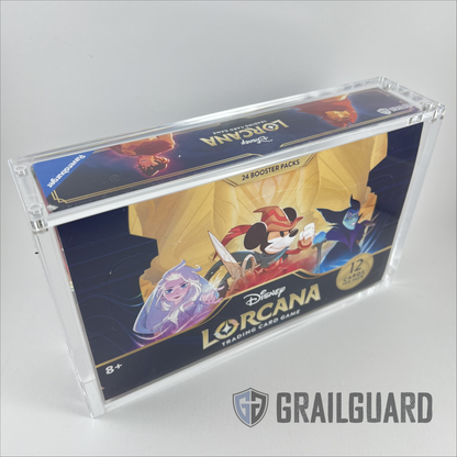 Disney Lorcana Booster Box Premium Acrylic Display Protector Case grailguard Disney Lorcana Booster Box Premium Acrylic Display Protector Case grailguard