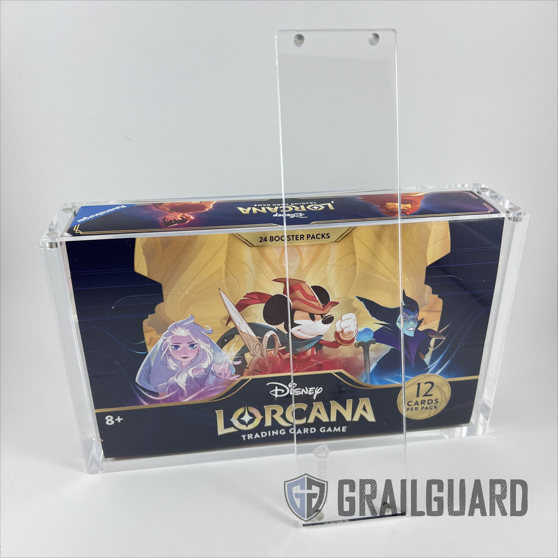 Disney Lorcana Booster Box Premium Acrylic Display Protector Case grailguard Disney Lorcana Booster Box Premium Acrylic Display Protector Case grailguard