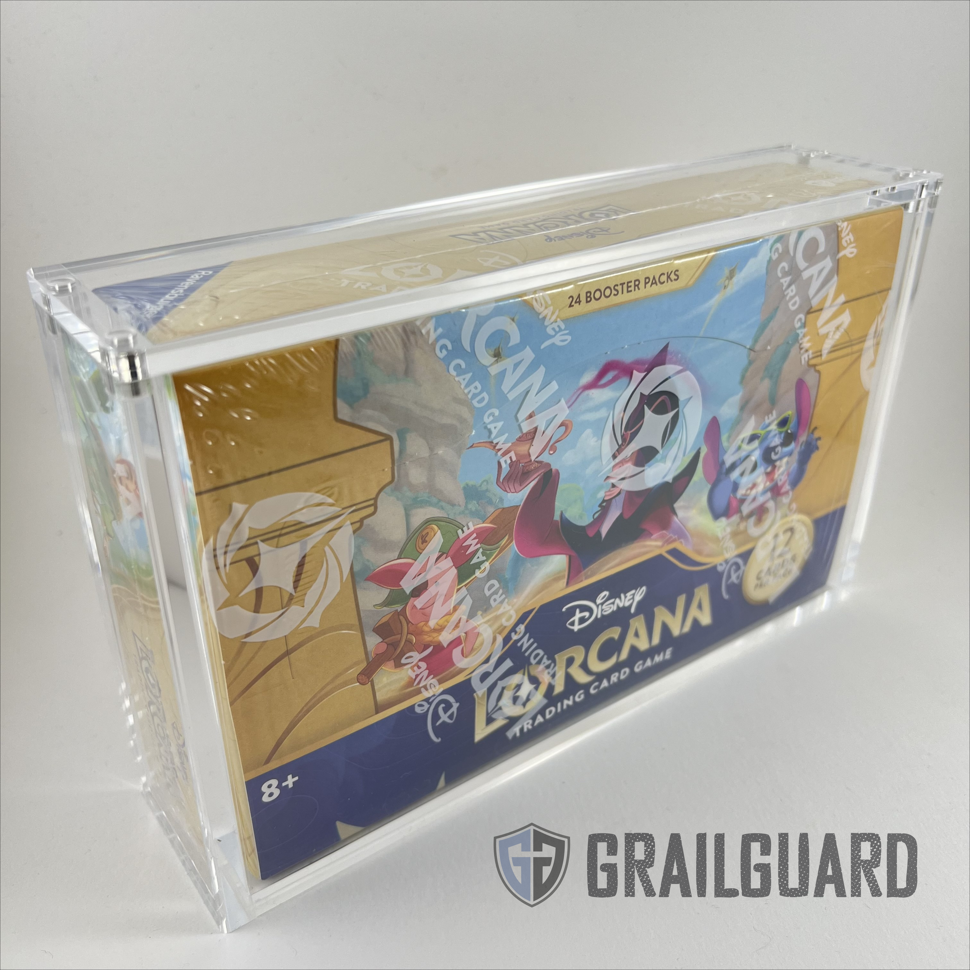 Disney Lorcana Booster Box Premium Acrylic Display Protector Case grailguard Disney Lorcana Booster Box Premium Acrylic Display Protector Case grailguard