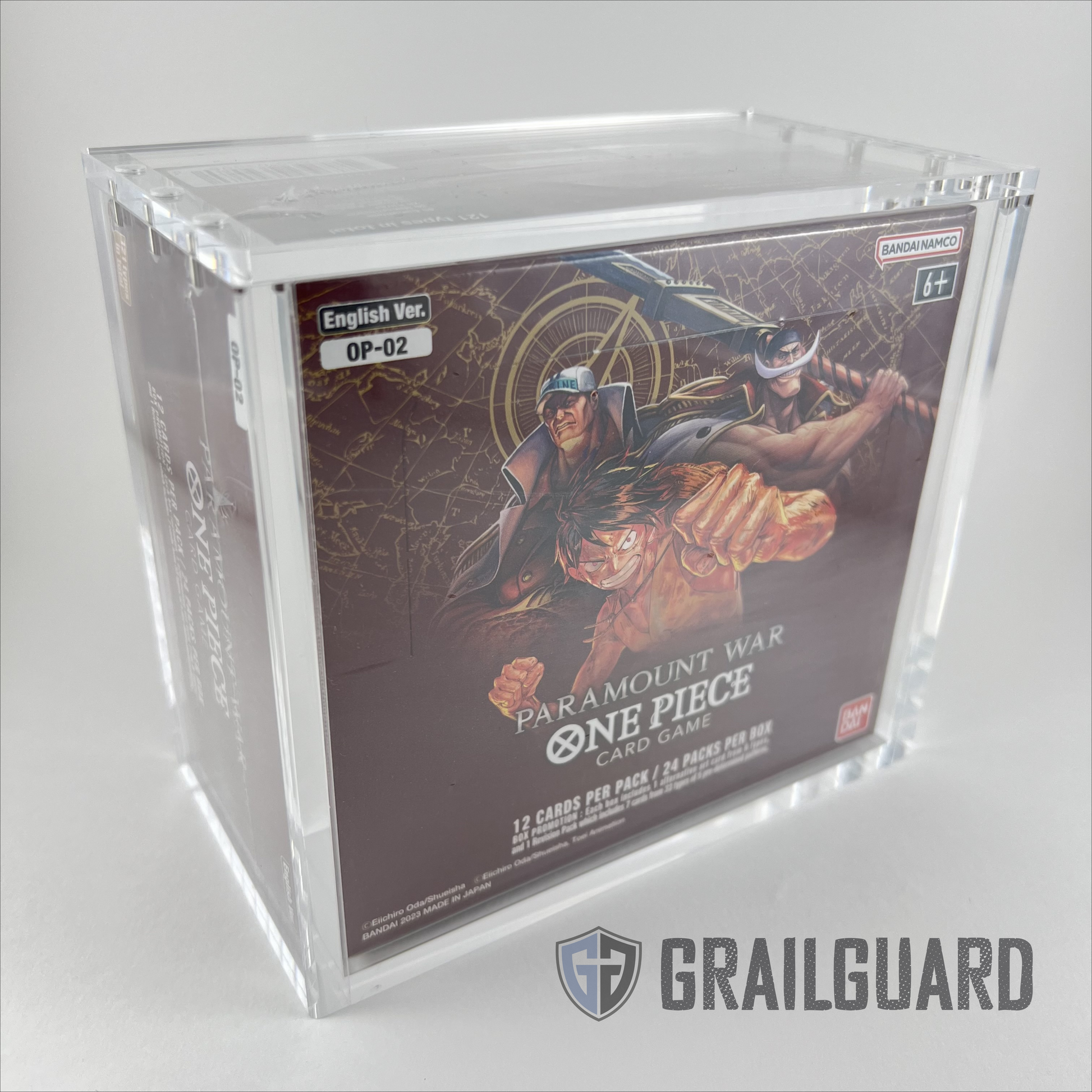 One Piece English Booster Box Acrylic Display Protector Case All Sizes grailguard One Piece English Booster Box Acrylic Display Protector Case All Sizes grailguard
