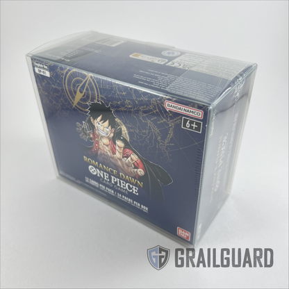 Protector / Case for One Piece Booster Box 0.5mm NEW/REPRINT SIZE grailguard Protector / Case for One Piece Booster Box 0.5mm NEW/REPRINT SIZE grailguard
