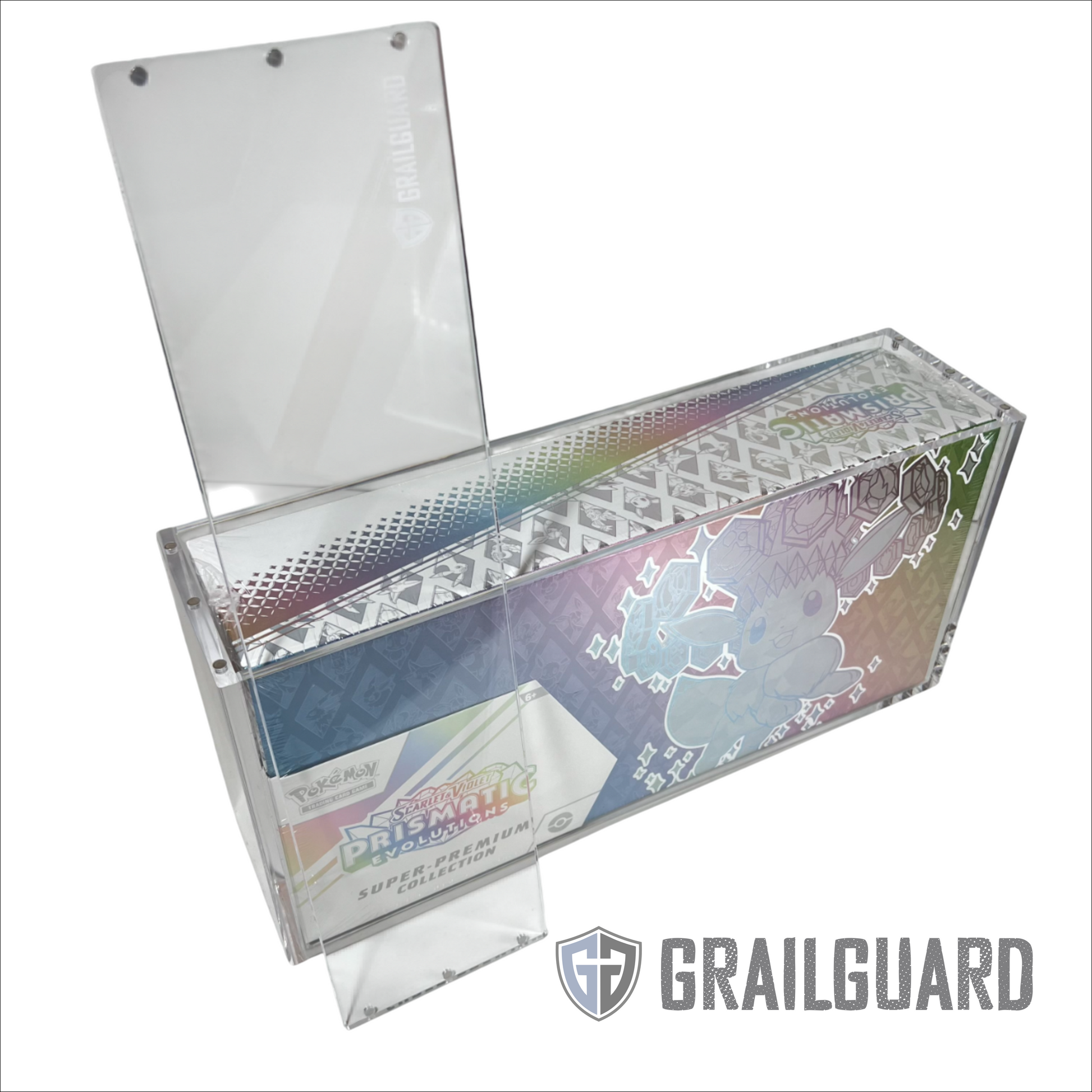 Pokemon Prismatic Evolutions SPC Premium Acrylic Display Protector Cas grailguard Pokemon Prismatic Evolutions SPC Premium Acrylic Display Protector Cas grailguard
