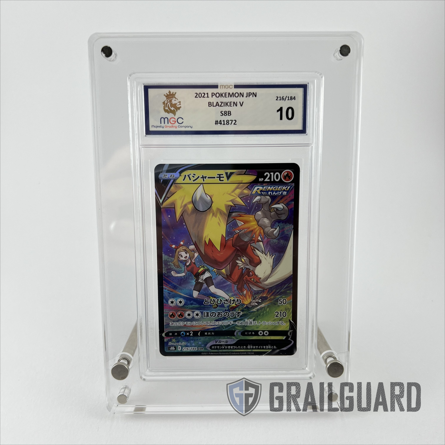 Graded Card Premium Acrylic Standing Display Frame Case PSA CGC MGC Magnetic