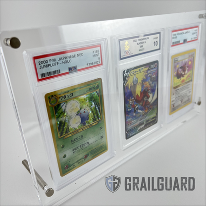 Triple Graded Card Premium Acrylic Standing Display Frame Case PSA CGC MGC GG